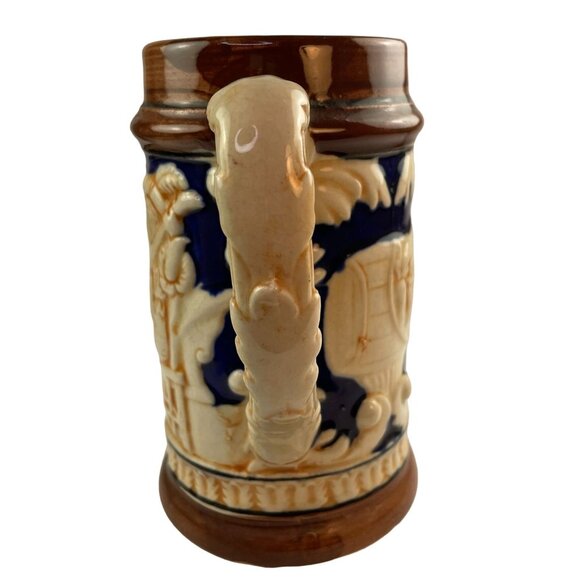 Vintage German Style Hand Painted Beer Stein Mug Signed 1966 u - Picture 5 of 8